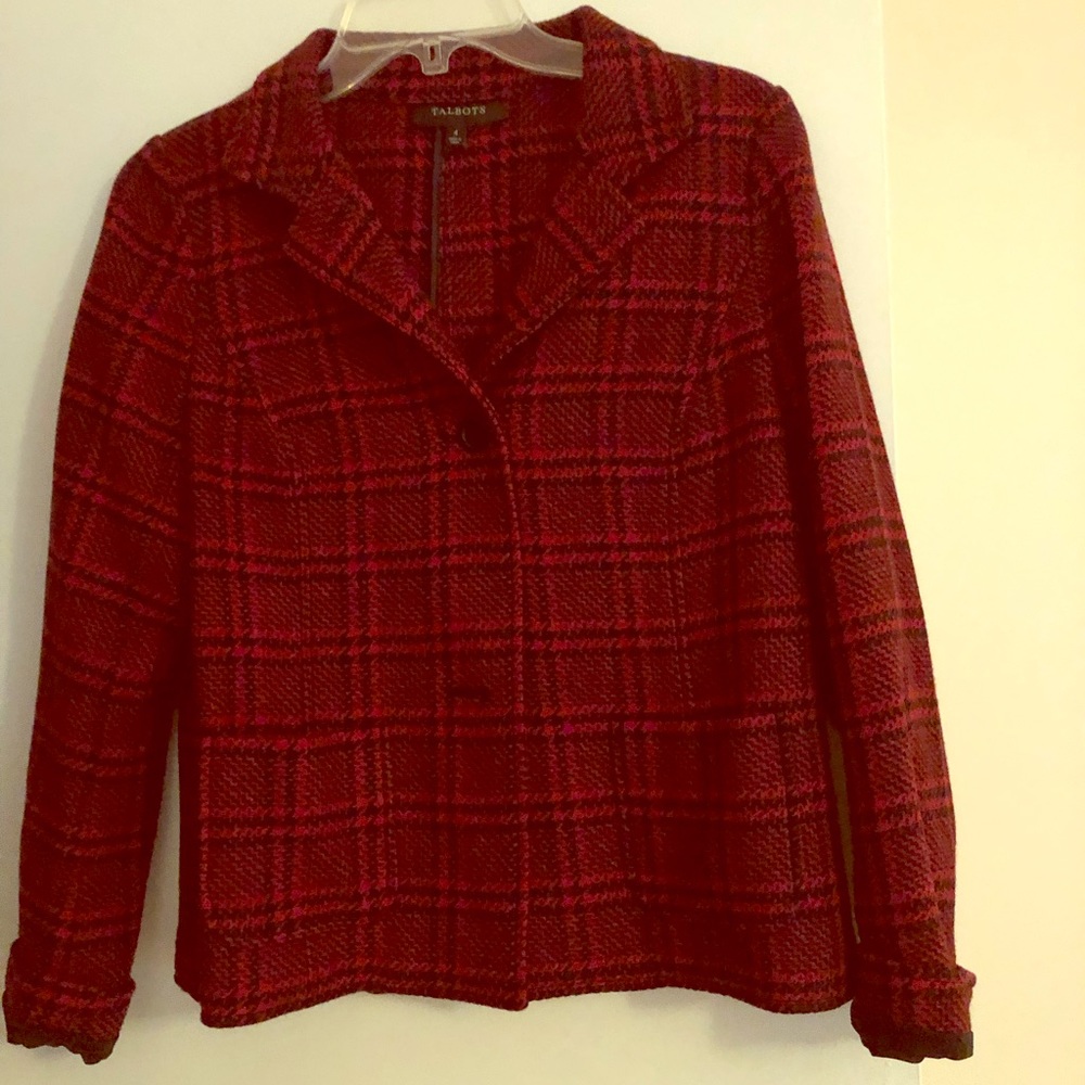 Talbots wool plaid jacket